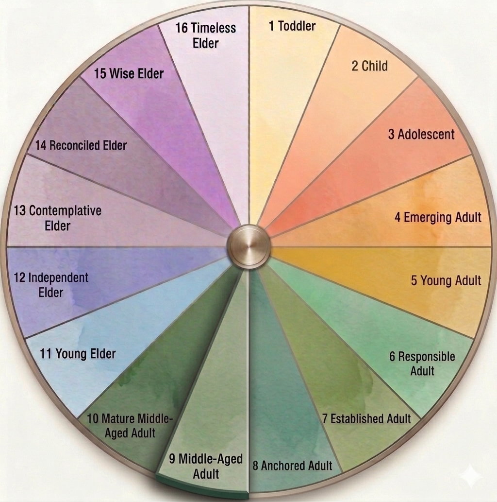 Middle-Aged Adult life stage illustration